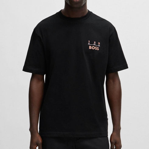 CAMISETA NEGRA TEE RECORDS BOSS